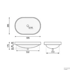 Waskom Sapho Lima Opbouw Ovaal 53.2x39.5x17.5 Cm Keramiek Wit -Sealkin Badkamermeubilair Winkel bh7022 wastafel opbouw sapho lima ovaal 53.2x39.5x17.5 cm keramiek wit 3