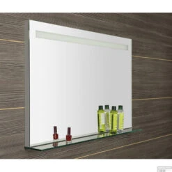 Badkamerspiegel Sapho Breto 100x60.8 Cm LED-Verlichting Incl. Planchet -Sealkin Badkamermeubilair Winkel bt100 badkamerspiegel sapho breto 100x60.8 cm led verlichting incl. planchet 3