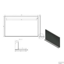 Badkamerspiegel Sapho Breto 100x60.8 Cm LED-Verlichting Incl. Planchet -Sealkin Badkamermeubilair Winkel bt100 badkamerspiegel sapho breto 100x60.8 cm led verlichting incl. planchet 6