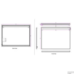 BWS Ambi Two LED Spiegel Dimbaar Condensvrij 80x60 Cm -Sealkin Badkamermeubilair Winkel bws ambi ledspiegel dimbaar one condensvrij 80x60 cm tech