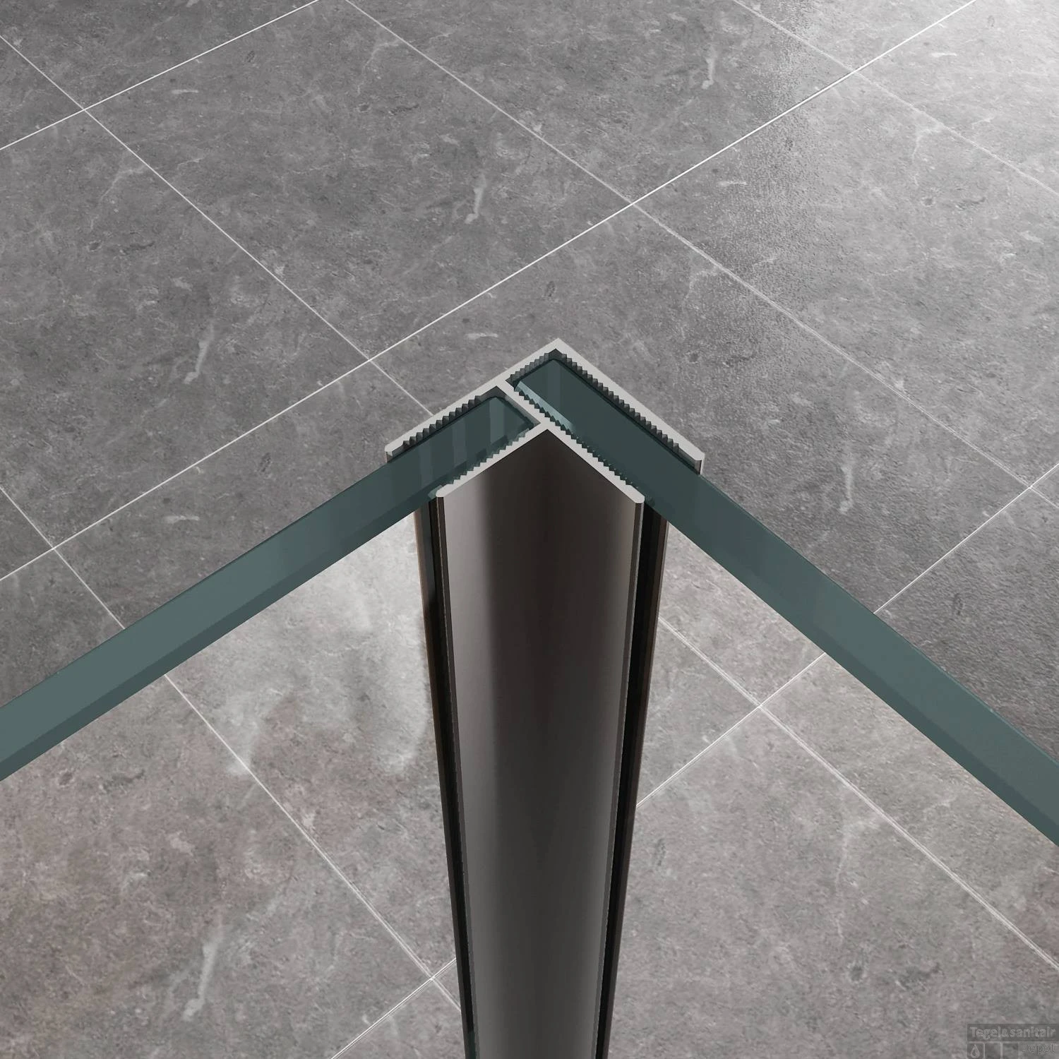 BWS Apollo Zijwand Met Hoekprofiel 40x200cm 10mm NANO Coating 4 BWS Apollo Zijwand Met Hoekprofiel 40x200cm 10mm NANO Coating - Afbeelding 2