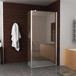 BWS Apollo Zijwand Met Hoekprofiel 40x200cm 10mm NANO Coating