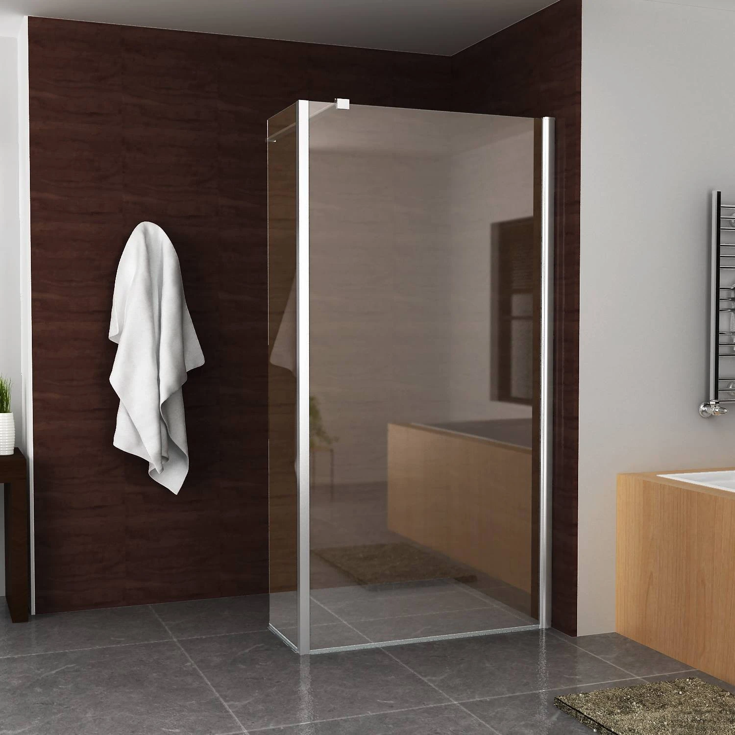 BWS Apollo Zijwand Met Hoekprofiel 40x200cm 10mm NANO Coating 3 BWS Apollo Zijwand Met Hoekprofiel 40x200cm 10mm NANO Coating