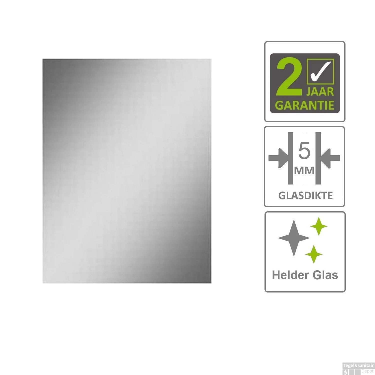 BWS Basis Spiegel Rechthoek 60x40 Cm 5mm Aluminium 3 BWS Basis Spiegel Rechthoek 60x40 Cm 5mm Aluminium