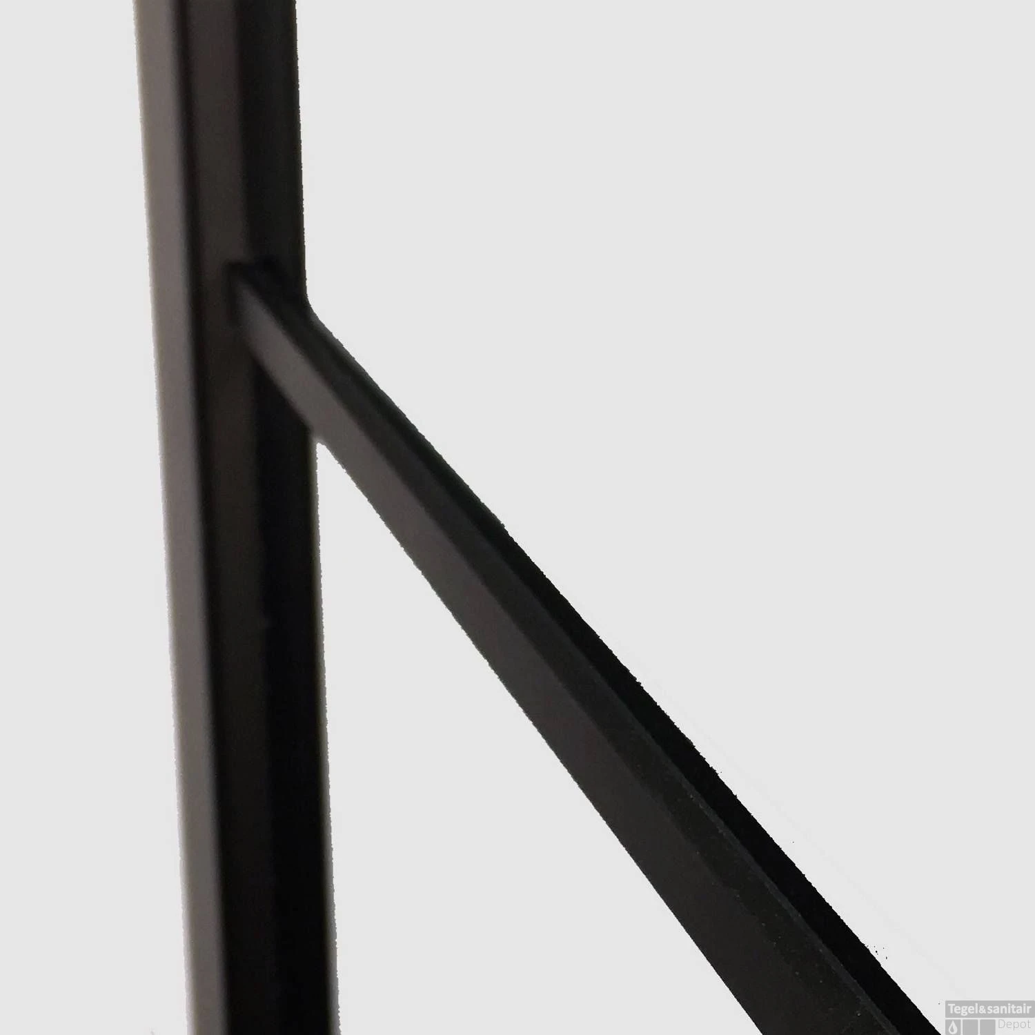 BWS Douchecabine Frame 90x140 Cm 8 Mm NANO Glas Mat Zwart Raster 4 BWS Douchecabine Frame 90x140 Cm 8 Mm NANO Glas Mat Zwart Raster - Afbeelding 2