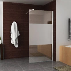 BWS Douchewand Reno Met Middenband 100x200 Cm 10 Mm NANO Coating