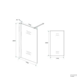 BWS Eco Inloopdouche Met Muurprofiel 140x200cm 8mm NANO Coating -Sealkin Badkamermeubilair Winkel bws eco inloopdouche met muurprofiel 140x200cm 8mm nano coating bws33768 140200 tech