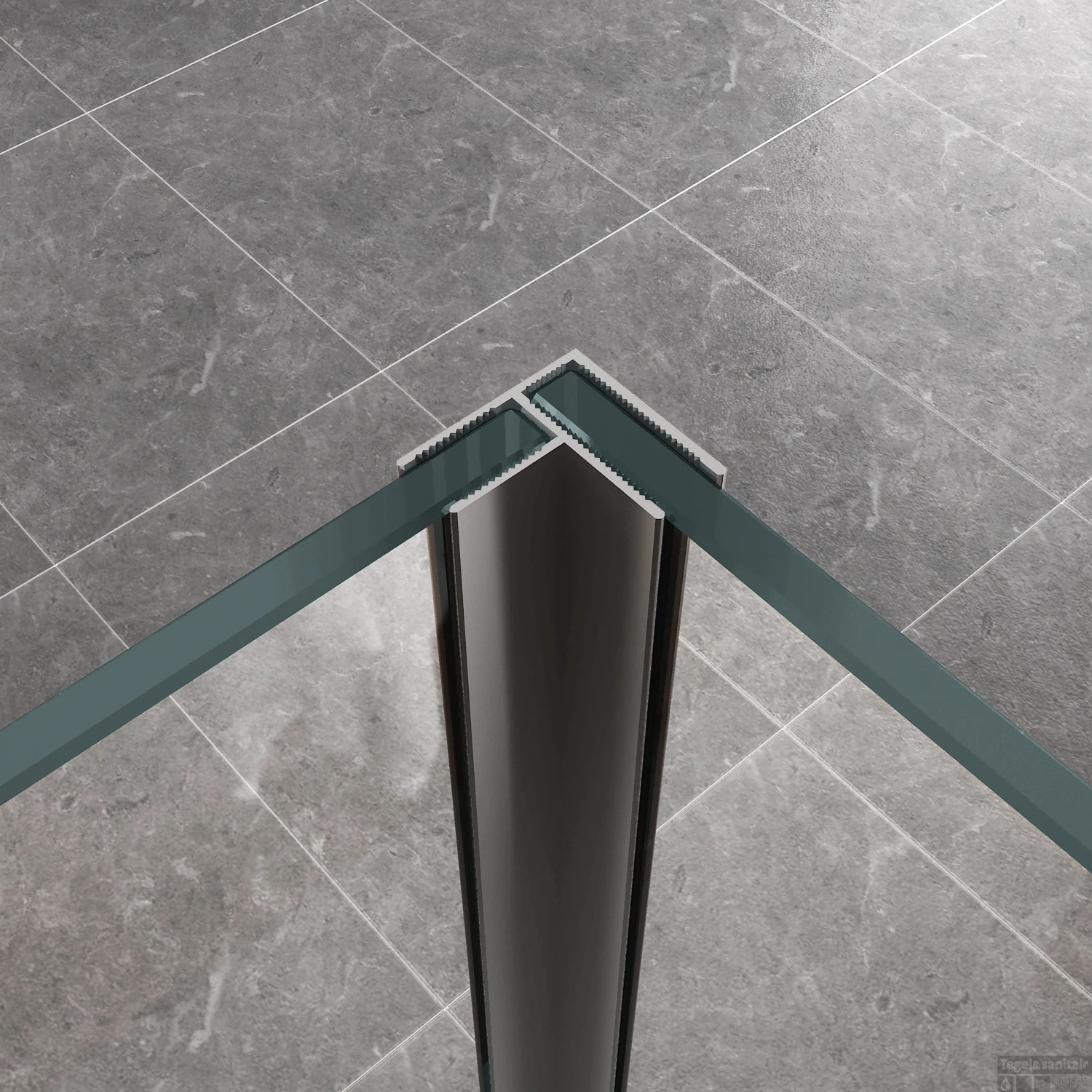 BWS Eco Zijwand Met Hoekprofiel 30x200cm NANO Coating 8mm 4 BWS Eco Zijwand Met Hoekprofiel 30x200cm NANO Coating 8mm - Afbeelding 2