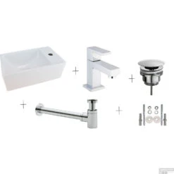 BWS Fonteinkraan One Pack Blong XXS Rechts Wit -Sealkin Badkamermeubilair Winkel bws fonteinkraan one pack blong xxs rechts shop