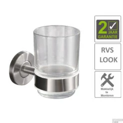 BWS Glashouder Hera Met Glas RVS