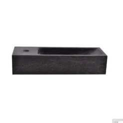 BWS Hardsteen Fontein Zwart Smal 38x14x8 Cm (Kraangat Links)