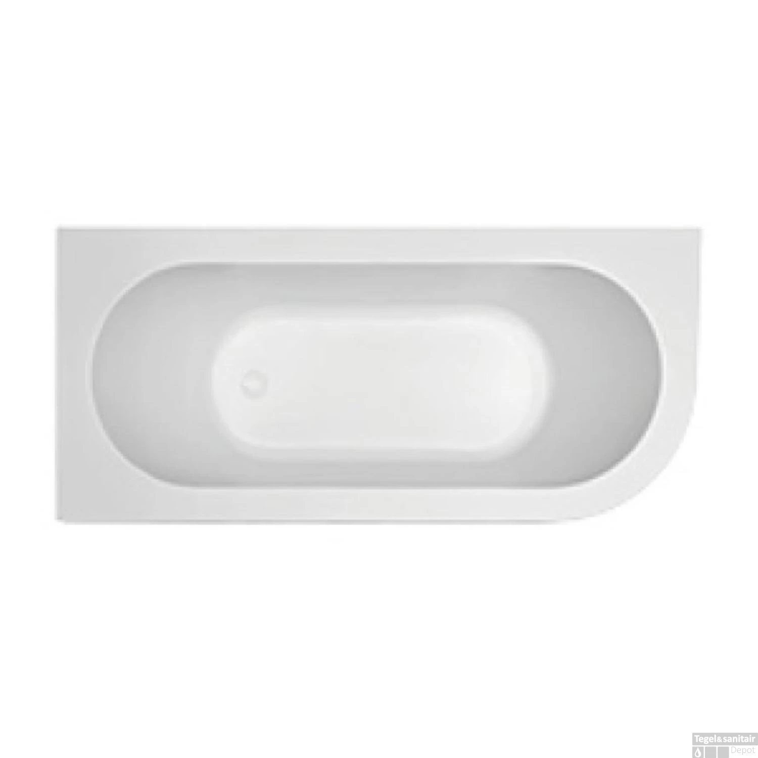 BWS Hoekbad Links | 180x80cm | Met Waste| Acryl Wit 4 BWS Hoekbad Links | 180x80cm | Met Waste| Acryl Wit - Afbeelding 2