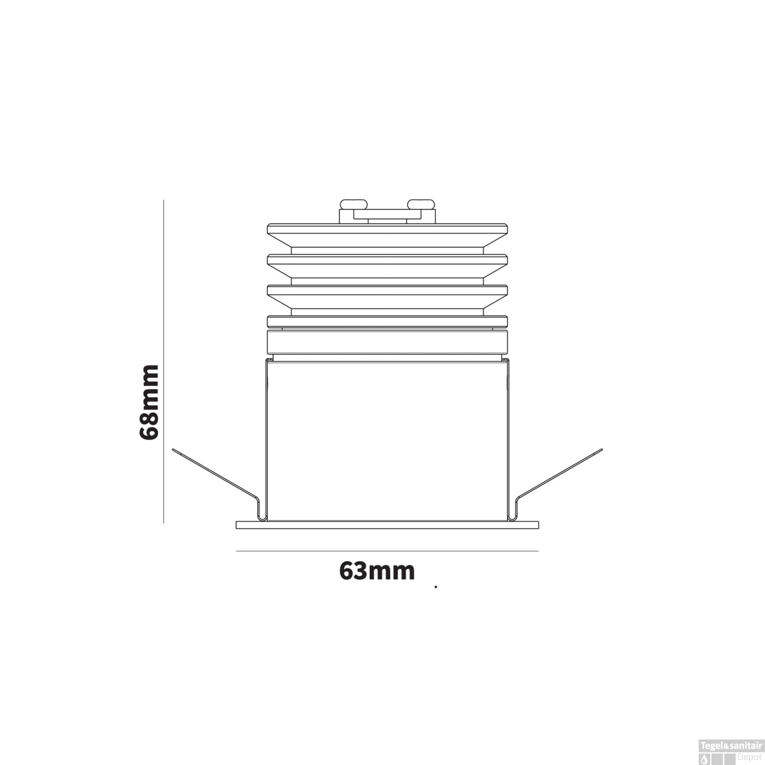 Inbouwspot Boss & Wessing Astra 5W 2700K 6.3x6.8cm Zwart 4 Inbouwspot Boss & Wessing Astra 5W 2700K 6.3x6.8cm Zwart - Afbeelding 2