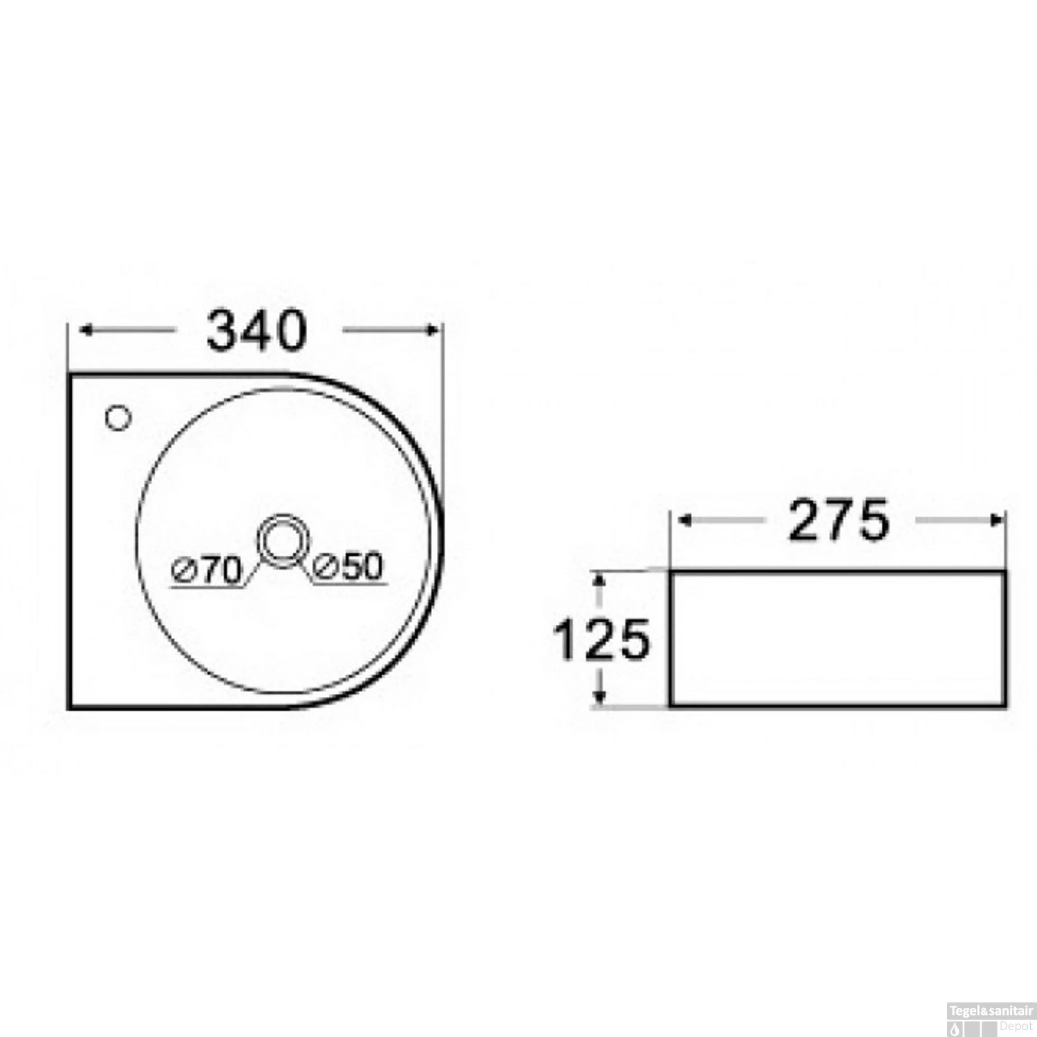 BWS Keramische Fontein Wit 34x27.5 Cm 4 BWS Keramische Fontein Wit 34x27.5 Cm - Afbeelding 2