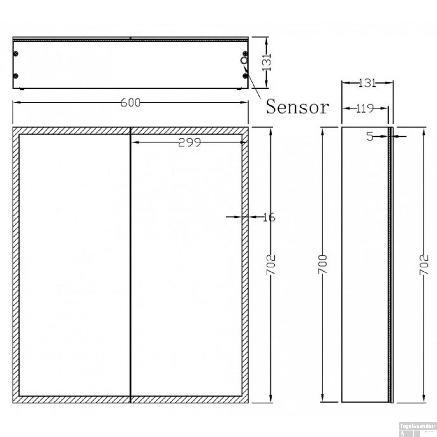 BWS LED Spiegelkast Aluminium Quali Met Rand Verlichting 60x70x13 Cm 4 BWS LED Spiegelkast Aluminium Quali Met Rand Verlichting 60x70x13 Cm - Afbeelding 2