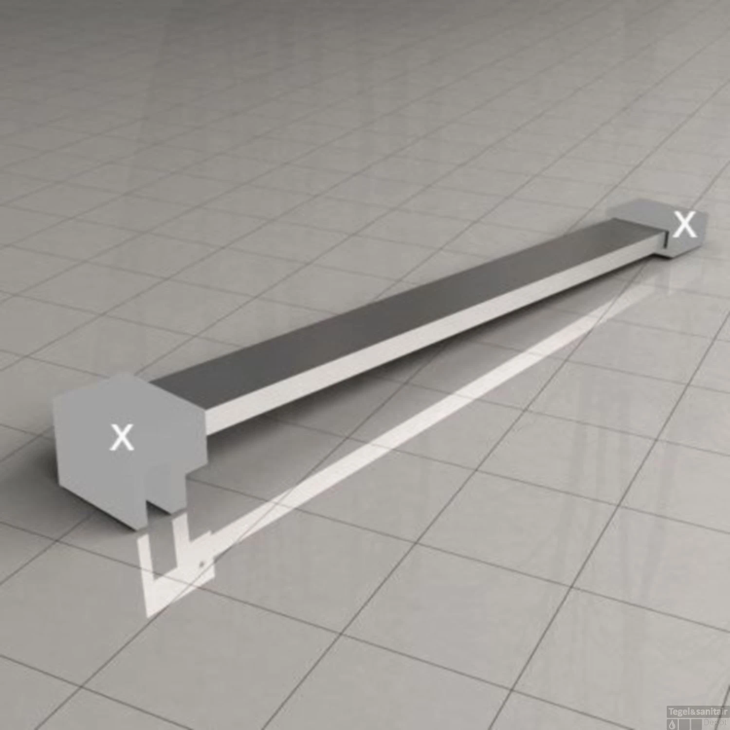 BWS Losse Vierkante Stabilisatiestang 100 Cm Chroom 3 BWS Losse Vierkante Stabilisatiestang 100 Cm Chroom