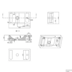 BWS Natuursteen Fontein Zwart 40x22x10 Cm (Kraangat Rechts) -Sealkin Badkamermeubilair Winkel bws natuursteen fontein zwart 40x22x10 cm kraangat rechts tech