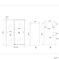 BWS Douchedeur | Softclose 2.0 | 110x200cm | 8mm Aluminium NANO Coating | Nisdeur 11 BWS Douchedeur | Softclose 2.0 | 110x200cm | 8mm Aluminium NANO Coating | Nisdeur -Sealkin Badkamermeubilair Winkel bws nisdeur softclose 2.0 douchedeur 110x200 cm 8mm aluminium nano coating tech