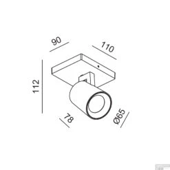 Opbouwspot Boss & Wessing Merga 1 11x11.2cm Wit -Sealkin Badkamermeubilair Winkel bws opbouwspot skina 1 110x112mm 305lm 5w 30 wit tech