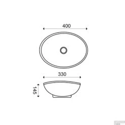 BWS Opbouw Waskom Paro 40x33x14.5 Cm Keramiek Mat Zwart -Sealkin Badkamermeubilair Winkel bws opzetwaskom paro 40x33x14.5 cm mat zwart tech