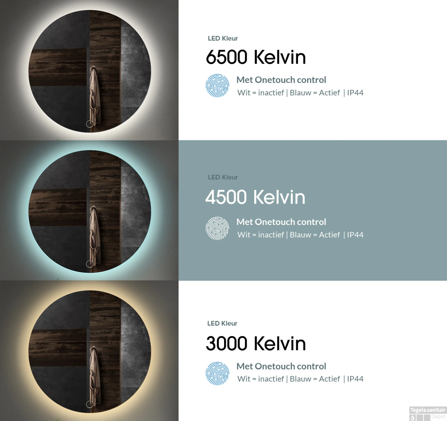 Spiegel Boss & Wessing Star Rond Met LED 120 Cm Mat Goud 6 Spiegel Boss & Wessing Star Rond Met LED 120 Cm Mat Goud - Afbeelding 4