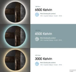 Spiegel Boss & Wessing Star Rond Met LED 40 Cm Mat Wit 9 Spiegel Boss & Wessing Star Rond Met LED 40 Cm Mat Wit -Sealkin Badkamermeubilair Winkel bws spiegels led kleur 40 mat wit