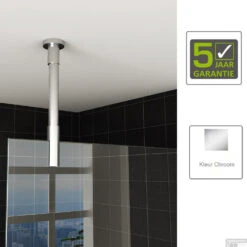 BWS Plafond Stabilisatiestang Rond 100 Cm Inkortbaar Chroom