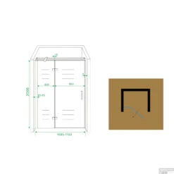 BWS Swingdeur Nis 110x200 Cm Met Vast Paneel 8 Mm NANO Coating 13 BWS Swingdeur Nis 110x200 Cm Met Vast Paneel 8 Mm NANO Coating -Sealkin Badkamermeubilair Winkel bws swingdeur nis 110x200 cm met vast paneel 8 mm nano coating tech
