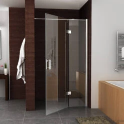 BWS Swingdeur Nis 120x200 Cm Met Vast Paneel 8 Mm NANO Coating -Sealkin Badkamermeubilair Winkel bws swingdeur nis met vast paneel 8 mm nano coating 2 4