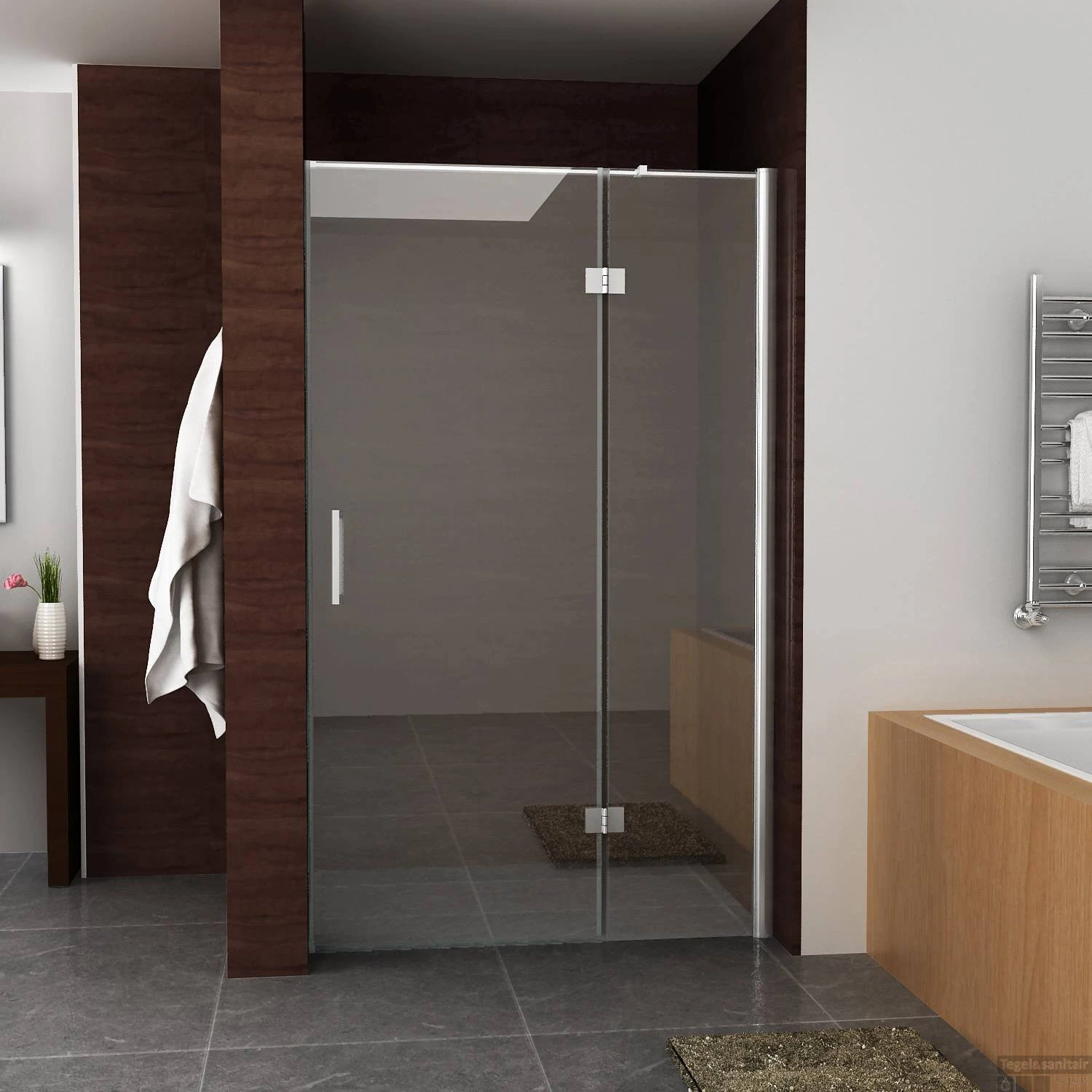 BWS Swingdeur Nis 120x200 Cm Met Vast Paneel 8 Mm NANO Coating - Afbeelding 3