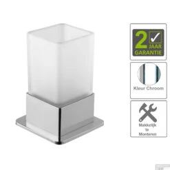 Eris Vrijstaande Tandenborstelhouder Chroom