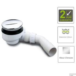 BWS Turbo Douchebaksifon 90mm Chroom