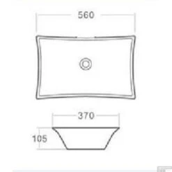 BWS Waskom Ishtar 56x37x10.5cm Keramiek Wit -Sealkin Badkamermeubilair Winkel bws waskom ishtar 56x37x10.5cm keramiek wit tech