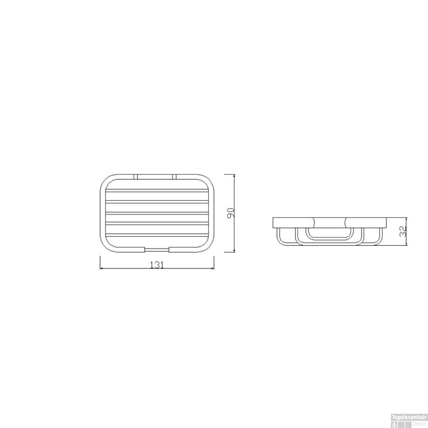 BWS Zeephouder Domo Draad Recht Chroom 5 BWS Zeephouder Domo Draad Recht Chroom - Afbeelding 3
