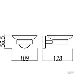 BWS Zeepschaalhouder Hera Met Glas RVS -Sealkin Badkamermeubilair Winkel bws zeepschaalhouder hera met glas rvs tech