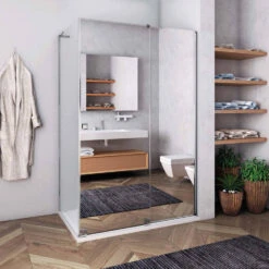 Douchecabine Lacus Capri 1 130 Cm Schuifdeur 8mm Nano Spiegelglas