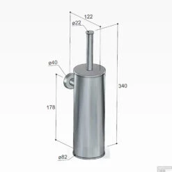 Toiletborstelgarnituur Hotbath Cobber Wandmodel Chroom -Sealkin Badkamermeubilair Winkel cba11cr toiletborstelgarnituur hotbath cobber wandmodel chroom tech
