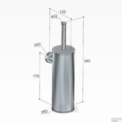 Toiletborstelgarnituur Hotbath Cobber Wandmodel Gepolijst Messing PVD -Sealkin Badkamermeubilair Winkel cba11nbp toiletborstelgarnituur hotbath cobber wandmodel gepolijst messing pvd tech