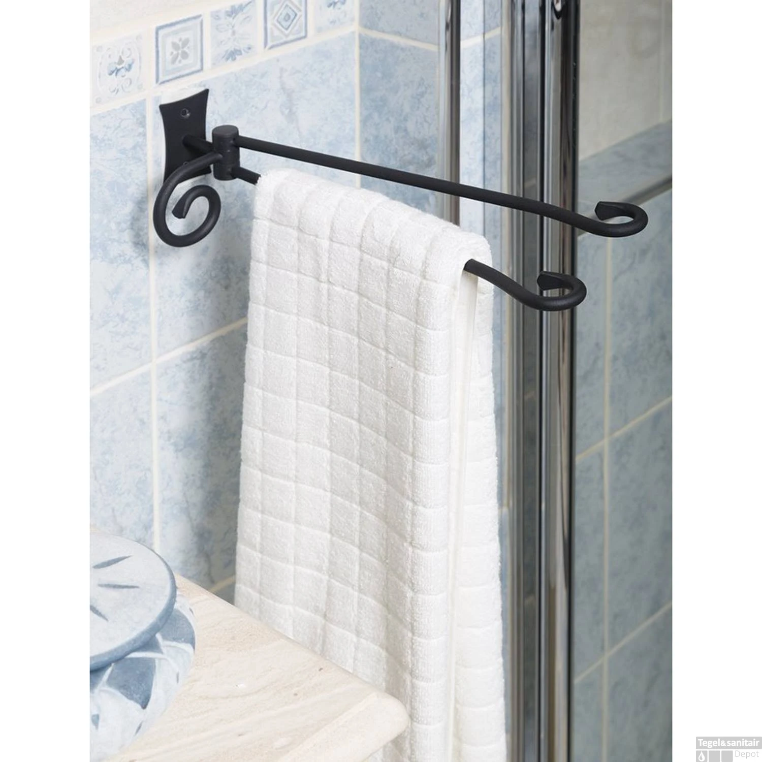 Dubbele Handdoekhouder Sapho Rebecca Draaibaar 36.2 Cm Zwart 4 Dubbele Handdoekhouder Sapho Rebecca Draaibaar 36.2 Cm Zwart - Afbeelding 2