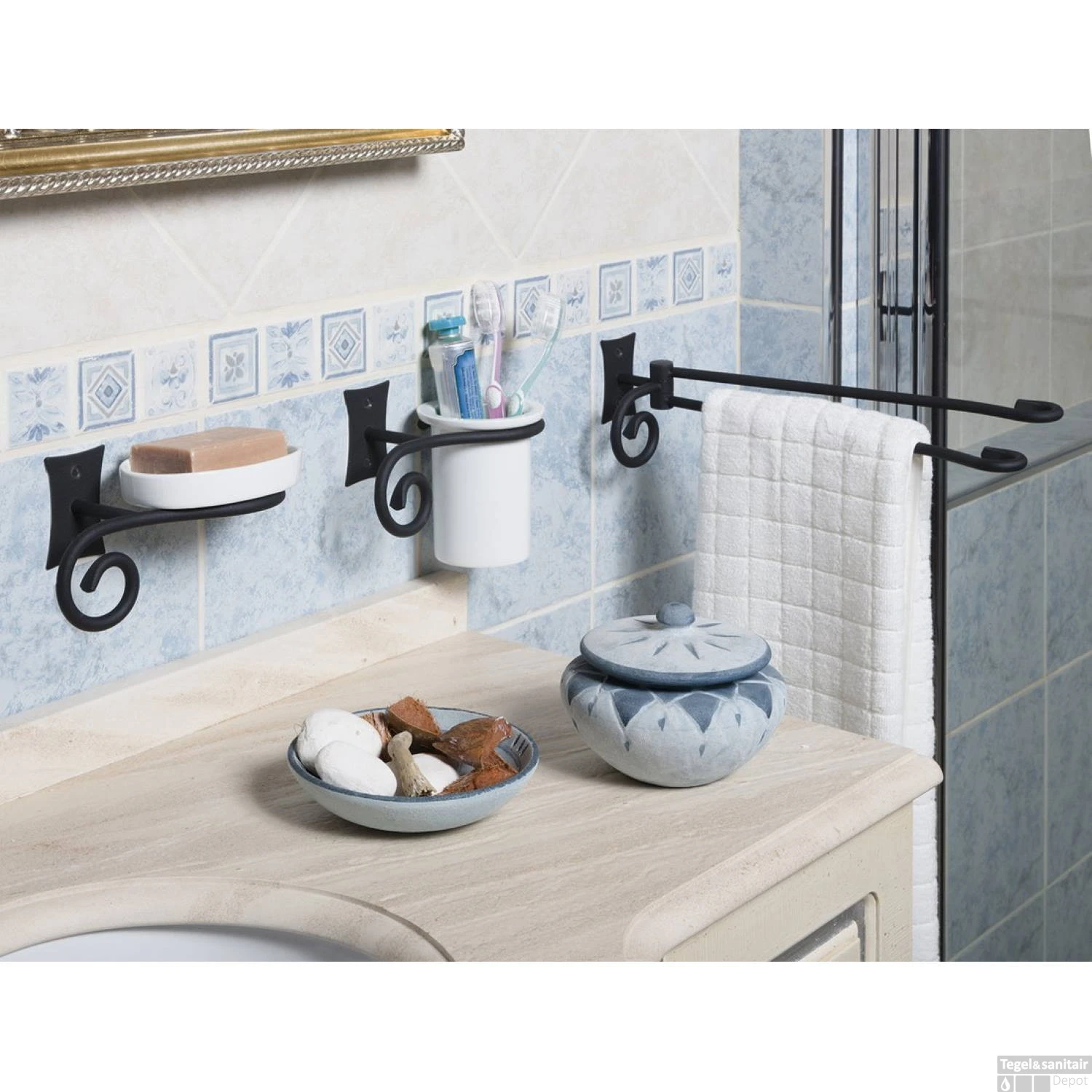 Dubbele Handdoekhouder Sapho Rebecca Draaibaar 36.2 Cm Zwart 5 Dubbele Handdoekhouder Sapho Rebecca Draaibaar 36.2 Cm Zwart - Afbeelding 3