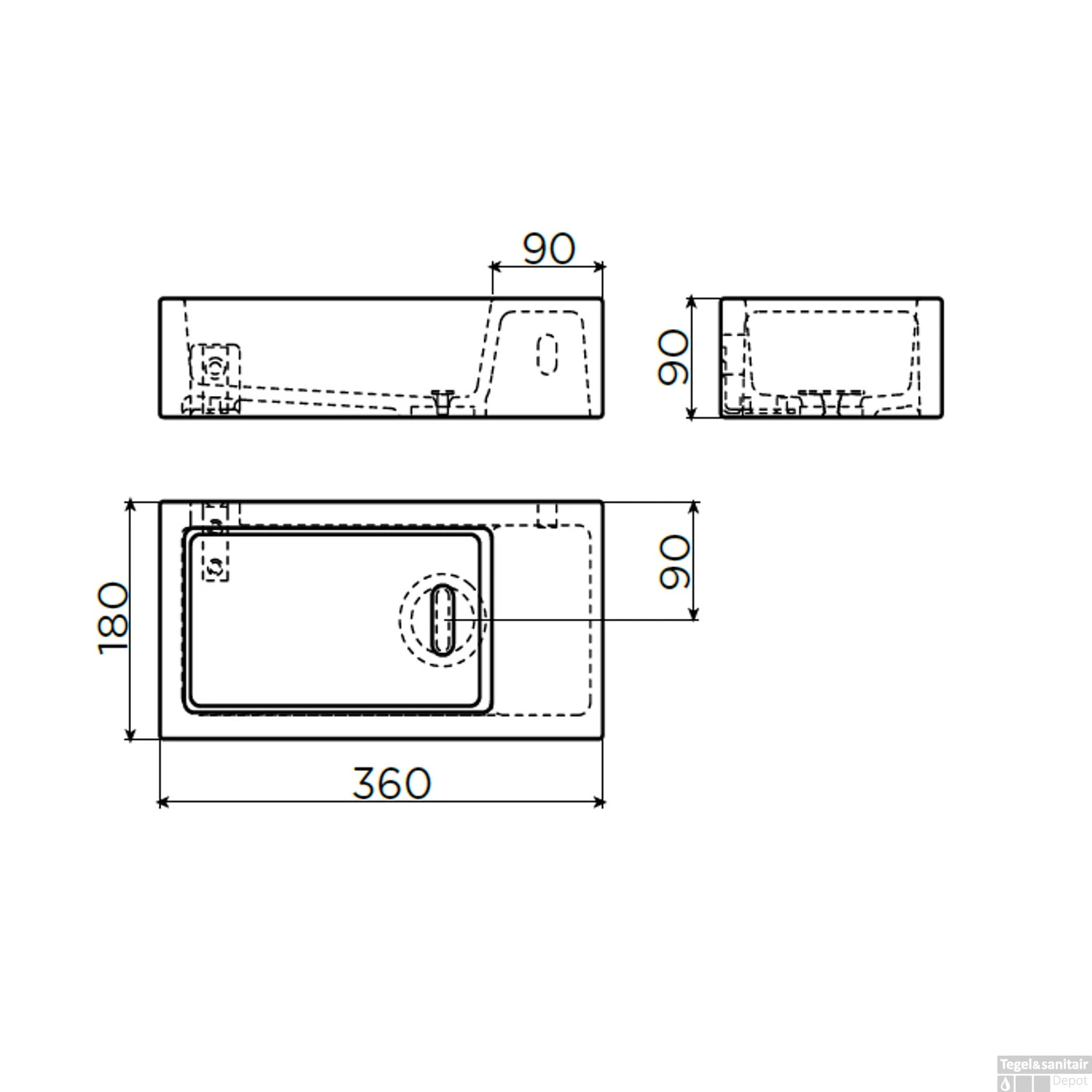 Fontein Clou Flush 3 Zonder Kraangat 36x18 Cm Gerecycled Plastic Blauw Met Gekleurde Snippers 4 Fontein Clou Flush 3 Zonder Kraangat 36x18 Cm Gerecycled Plastic Blauw Met Gekleurde Snippers - Afbeelding 2