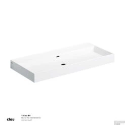 Wastafel Clou Wash Me 90x42x8 Cm Solid Surface Mat Wit -Sealkin Badkamermeubilair Winkel cl 02.13034 no shadow