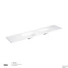 Wastafelblad Clou Hammock Dubbele Waskom 220cm Mat Wit