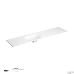 Clou Hammock Wastafelblad Enkele Waskom Links 200cm Compositie 38 Aluite Mat Wit