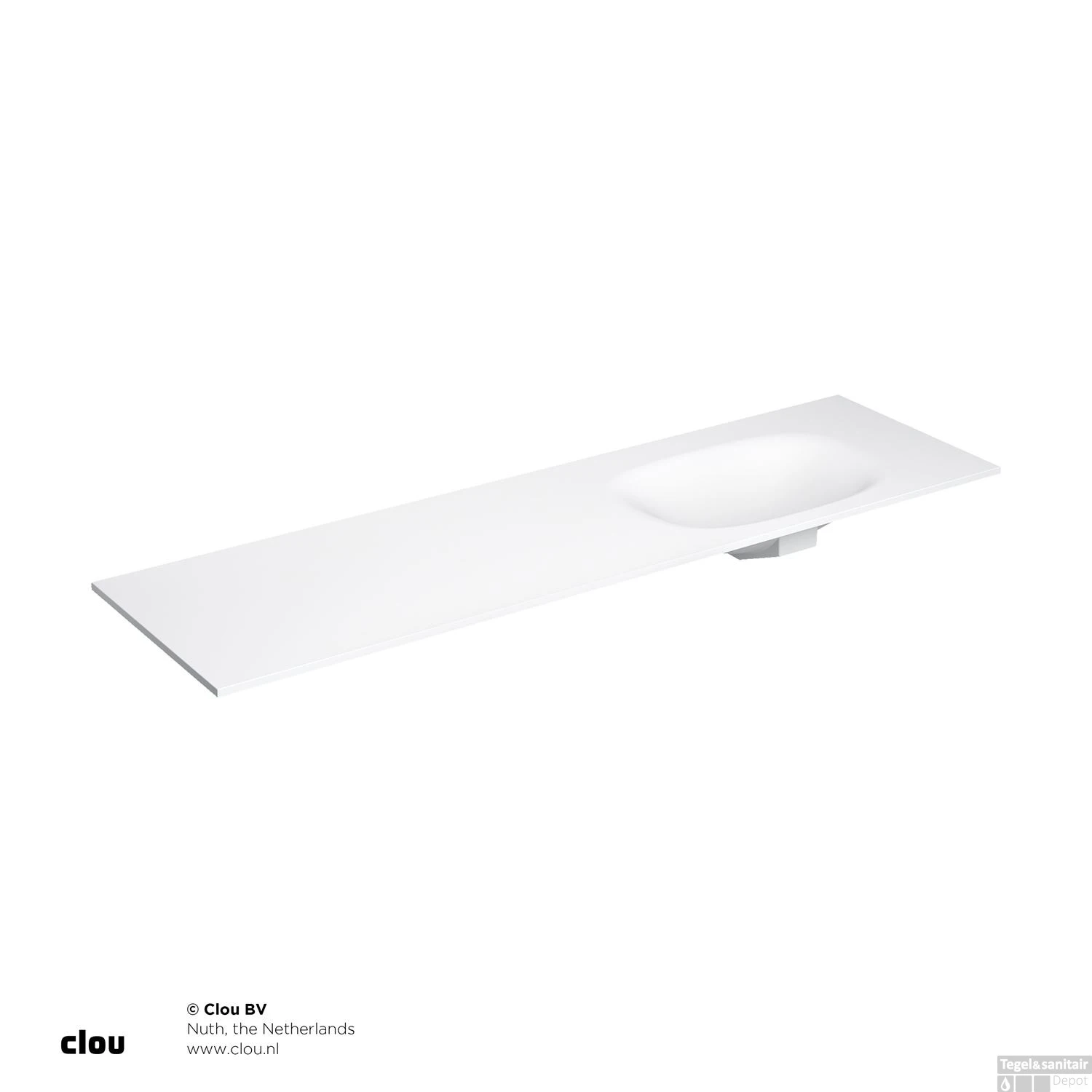 Clou Hammock Wastafelblad Enkele Waskom Rechts 170cm Compositie 21 Aluite Mat Wit 3 Clou Hammock Wastafelblad Enkele Waskom Rechts 170cm Compositie 21 Aluite Mat Wit