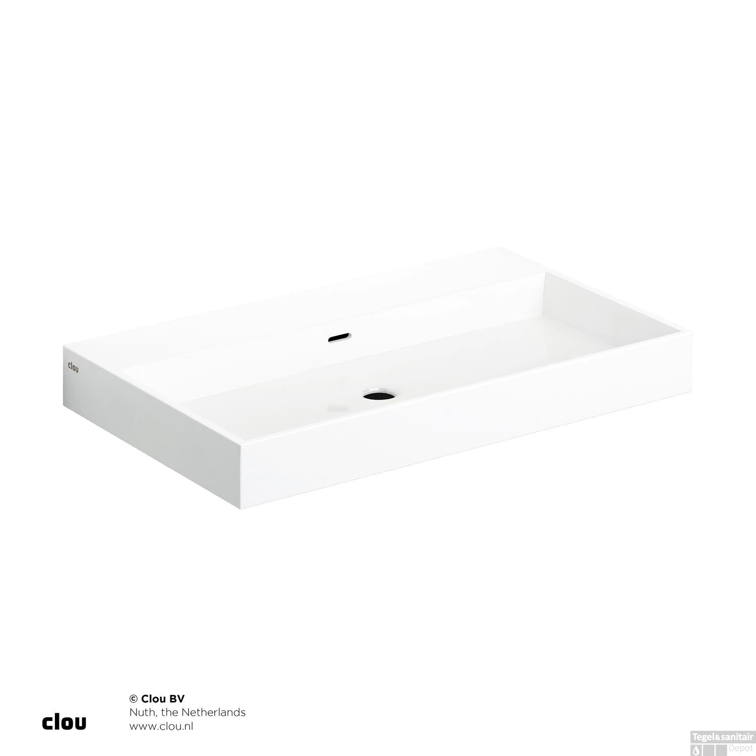 Wastafel Clou Wash Me 70x42x8 Cm Mineraal Marmer Wit 4 Wastafel Clou Wash Me 70x42x8 Cm Mineraal Marmer Wit - Afbeelding 2