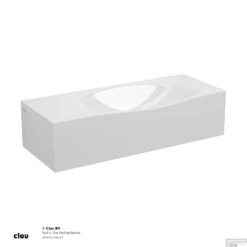 Wasbak Clou Hammock Plus 65x25.4x16 Cm Met Kranenbank Links Mineraal Marmer (met 2 Voorbewerkte Kraangaten)