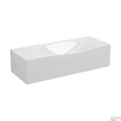 Wasbak Clou Hammock Plus 65x25.4x16 Cm Met Kranenbank Links Mineraal Marmer (met 2 Voorbewerkte Kraangaten) -Sealkin Badkamermeubilair Winkel cl 03.08270 shop