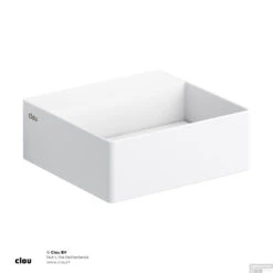 Fontein Clou New Flush 1 Met Afvoerplaat 28x27x10 Cm Mat Wit Solid Surface (met Voorbewerkt Kraangat) -Sealkin Badkamermeubilair Winkel cl 03.13410.02 no shadow