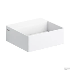Fontein Clou New Flush 1 Met Afvoerplaat 28x27x10 Cm Mat Wit Solid Surface (met Voorbewerkt Kraangat) -Sealkin Badkamermeubilair Winkel cl 03.13410.02 no shadow shop